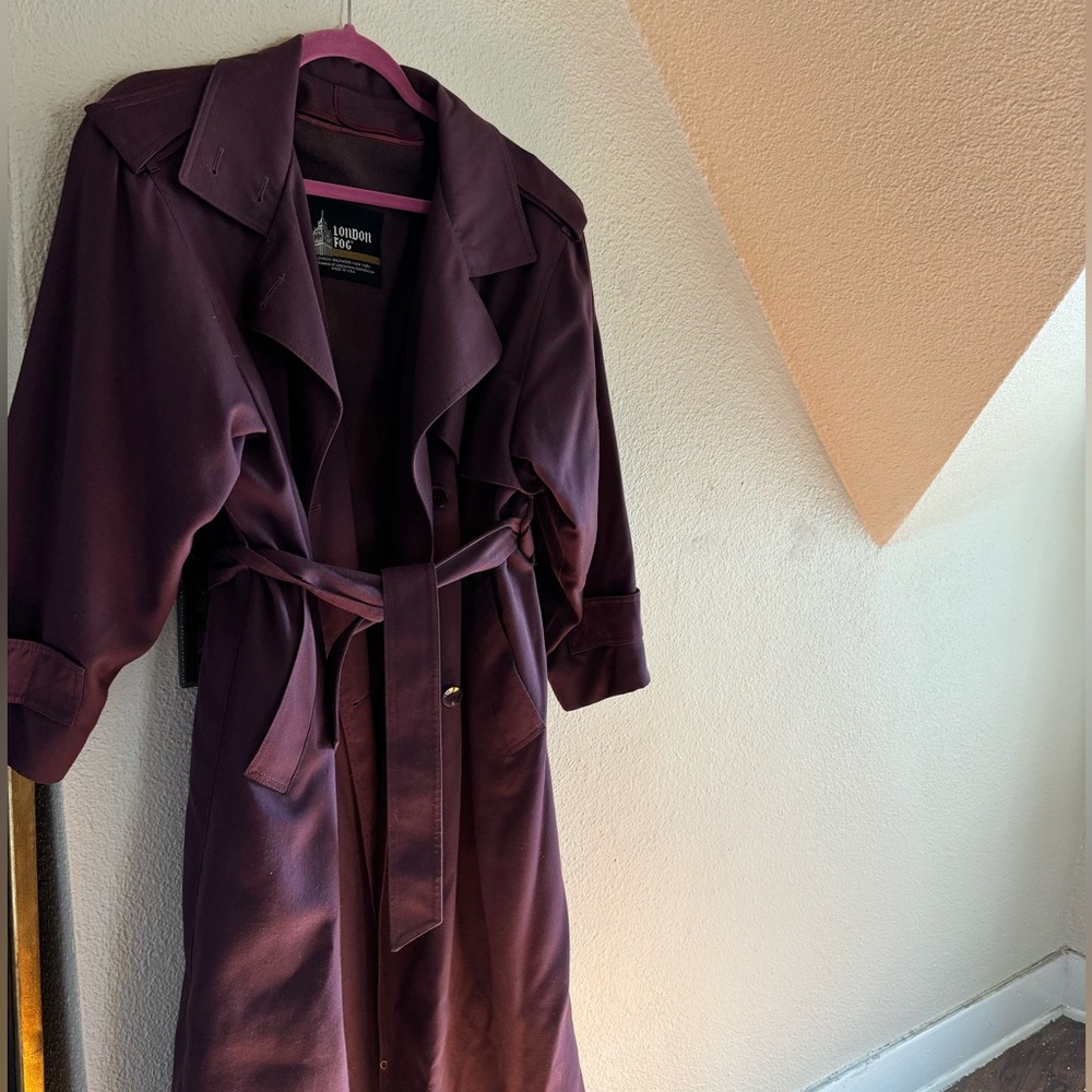 Vintage eggplant London Fog Trench Coat